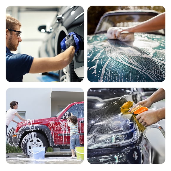 Lavage 9 Pcs Kits de Nettoyage pour Lavage de Voiture Gants/serviettes/guenilles/tapis Applicateur/éponges/brosses à Roues pour Lavage de Voiture
