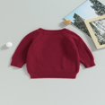 thumbnail image 3 of Baby Girl Boy Knit Pullover Sweater Fall Winter Warm Sweatshirt Tops with Pocket, 3 of 6