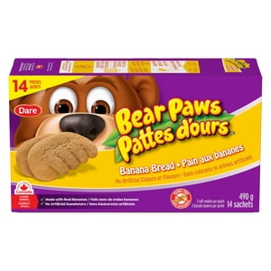 Bear Paws Banana Cookies de pain