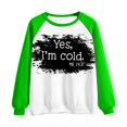 thumbnail image 4 of Chandails à Capuchon Mode pour Femmes 2023 T-shirt Imprimé Blouse à Manches Longues Col Rond Hauts Décontractés Chandail 50 % de Rabais Liquidation Costumes d'Halloween/Noël, 4 of 5