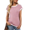 thumbnail image 1 of T-shirts à Manches Courtes pour Femmes Rose G, 1 of 7