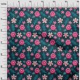 thumbnail image 2 of oneOone Polyester Lycra Fabric Leaves & Floral Artistic Printed Craft Fabric BTY 56 Inch Wide, 2 of 4