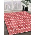 thumbnail image 3 of Ahgly Tapis d'Intérieur Lavable en Machine Carré Transitionnel Rose Corail Clair, 4 Pieds Carré, 3 of 7