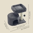 thumbnail image 2 of LEDREM Small Cat Tree Tower with Sisal Scratching Post, Plush Condo with Padded Perch & Cave, for Kittens, Small Spaces,Smoky Grey, 2 of 6