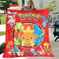 thumbnail image 2 of Cartoon Pokemon Pikachu Flannel Blanket Children Adult Gift Bedding Bedspread Sofa Spring and Autumn Warm Blanket Home Decor, 2 of 5