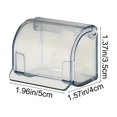 thumbnail image 3 of Wall Mount Plastic Shaving Tool Storage Box with Transparent Flip Cover Waterproof Bathroom Wall Mounted Organizer for Razors and Grooming Supplies 1-Pack, 3 of 7