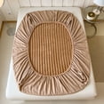 thumbnail image 2 of Fleece Bed Sheets 200 cm x 220 cm Imitation Milk Fleece Fitted Sheet for Winter Use Polyester Material with Elastic Edges, 2 of 6