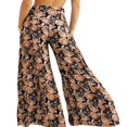 thumbnail image 2 of Pantalons de Plage Boho pour Femmes Taille Haute Décontractée Ample Jambe Grand Droite Imprimée, 2 of 5