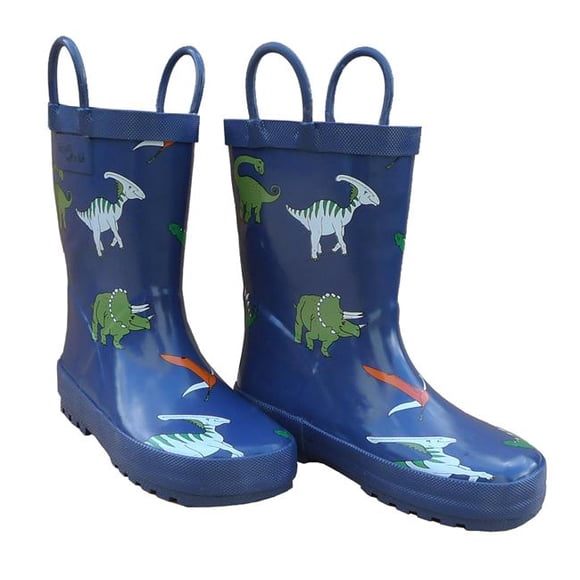 Foxfire FOX-600-65-11 Childrens Blue Dinosaurs Rain Boot - Size 11