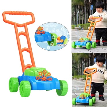 EGNMCR Bubble Machine New Kids Auto Spillproof Bubble Blowing Mower Outdoor Garden Toy 240ml Educational dolls Birthday Gifts for Kids