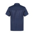thumbnail image 2 of zdhoor Unisex Mens Womens Double-Breasted Chef Coat Cooks Jacket Chef Works Kitchen Cooking Uniform Blue Short Sleeve 3XL, 2 of 6