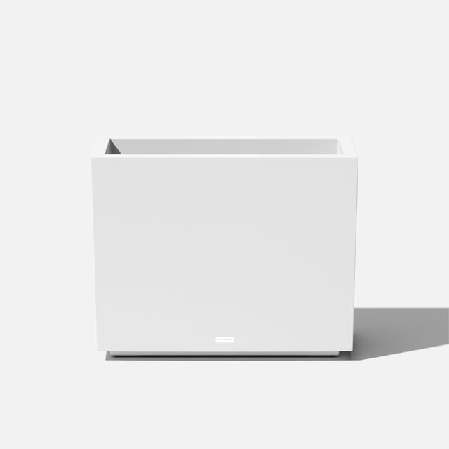 Veradek Block Series Jardinière Courte en Plastique à Portée - Blanc