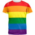 thumbnail image 1 of T-Shirt pour Adulte à Imprimé Intégral Fierté Gay Arc-en-Ciel, 1 of 2