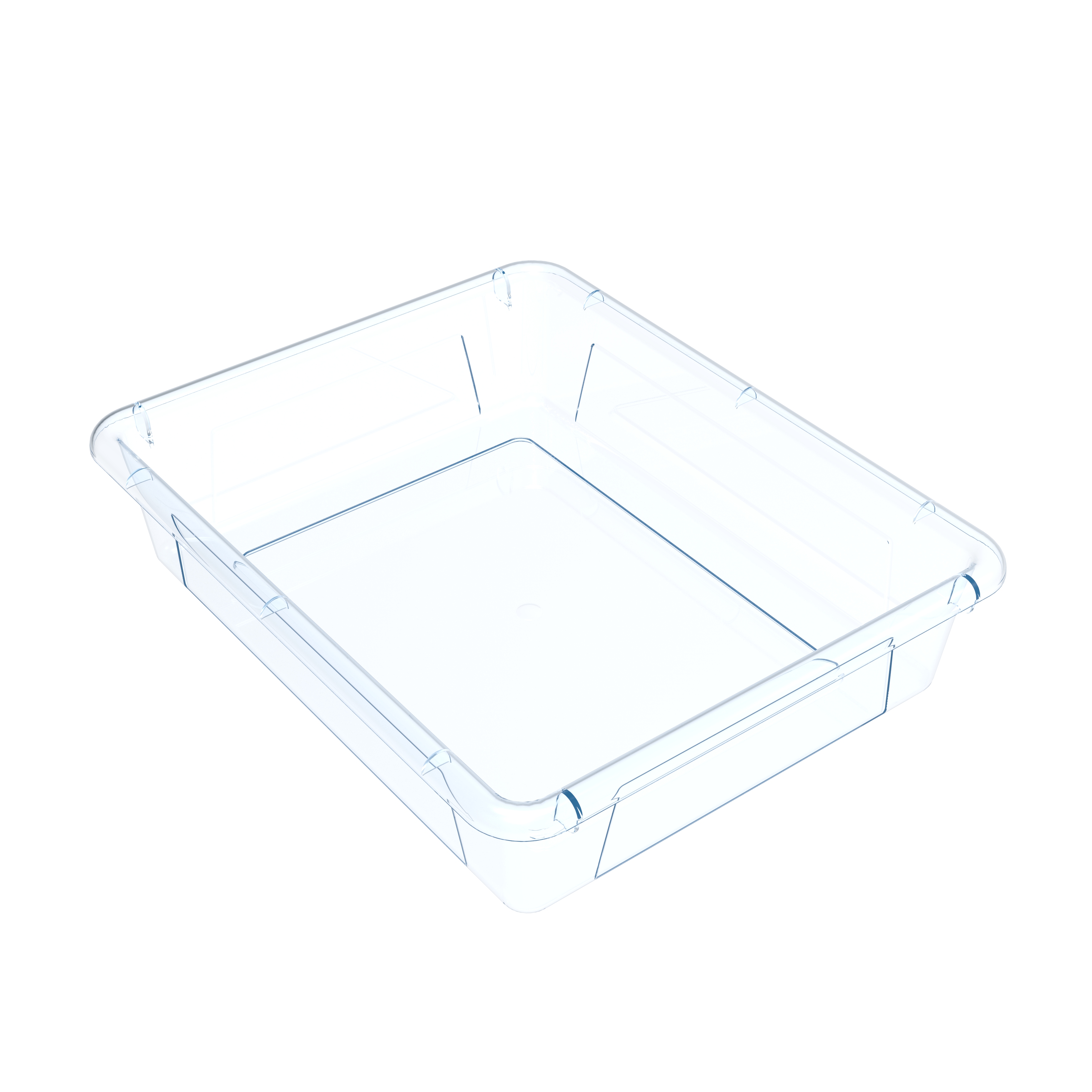Storex Plateau de Rangement Plat, Format Lettre, 10 x 13 x 3 Pouces, Incassable Transparent, Lot de 5