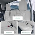 thumbnail image 2 of For 2022-2024 Nissan Frontier FH Group Custom Fit Neoprene Car Seat Covers Wateropoof - Solid Gray Rear Seat, 2 of 5