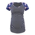 thumbnail image 3 of Jchiup Women's Short Sleeve Ruched Maternity Shirts Floral T Shirt Top, 3 of 4