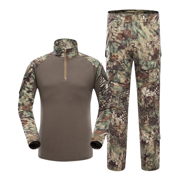Ensemble de Détente Camouflage pour Homme, Tenue Deux Pièces en Polyester Doux, Tenue de Détente à Manches Longues pour le Confort à la Maison et les Sorties Décontractées