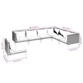 thumbnail image 4 of vidaXL 7 Piece Garden Lounge Set with Cushions Poly Rattan Dark Grey, 4 of 4