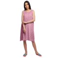 thumbnail image 2 of Moomaya Robe de Nuit Trapèze Sans Manches Imprimée pour Femme en Coton, 2 of 6