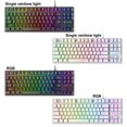 thumbnail image 4 of Thinsony Wired LED Backlit Keyboard Gamer 87-Key Mechanical Keyboards Black Ergonomic Spill Resistance Computer Birthday Gifts White, 4 of 6