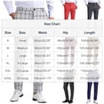 thumbnail image 3 of Lovzfmll Pantalon Habillé à Carreaux pour Homme pour Tenue de Bureau Décontractée, Coupe Confortable, Jambe Fuselée, Pantalon de Bureau Moderne Rouge, 3TG, 3 of 6