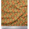 thumbnail image 1 of Soimoi Viscose Chiffon Fabric Leaves & Floral Artistic Print Fabric by The Yard 42 Inch Wide, 1 of 5