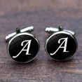 thumbnail image 3 of LYMAYTER Letter Cufflinks 1 Pair Men's Cufflinks - Letter Pattern, Electroplated, 3 of 6