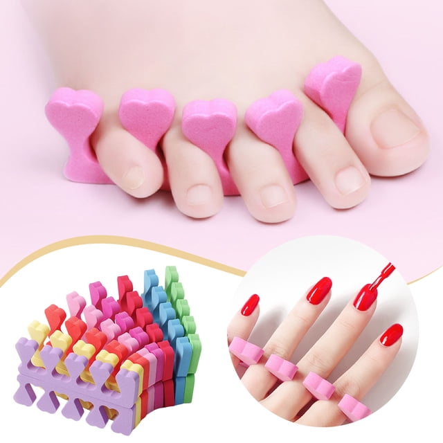 Soft Sponge Toe and Finger Separators Set for Gel Polish Manicure and Pedicure Application