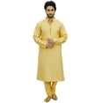 thumbnail image 2 of Atasi Ethnic Men's Kurta Pyjama Set Yellow Bollywood Designer Shirt-XXX-Large, 2 of 7