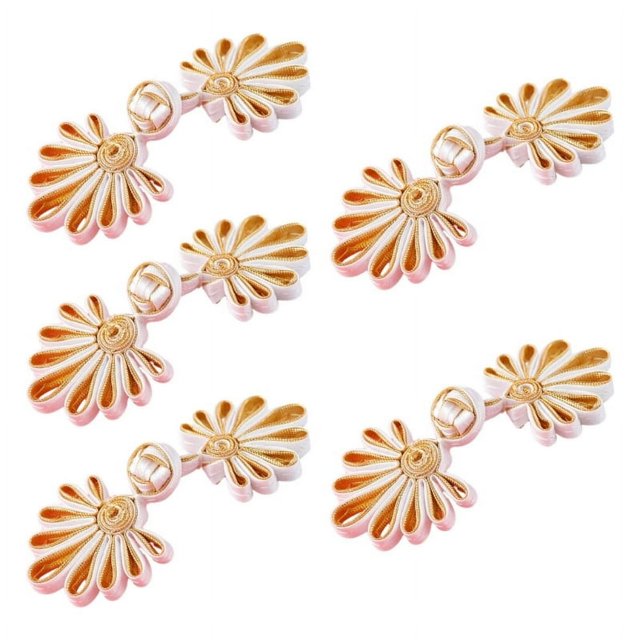 JUNWELL 5 Pairs/Pack Cheongsam Closure Sewing Fasteners Chinese Knots Frog Buttons