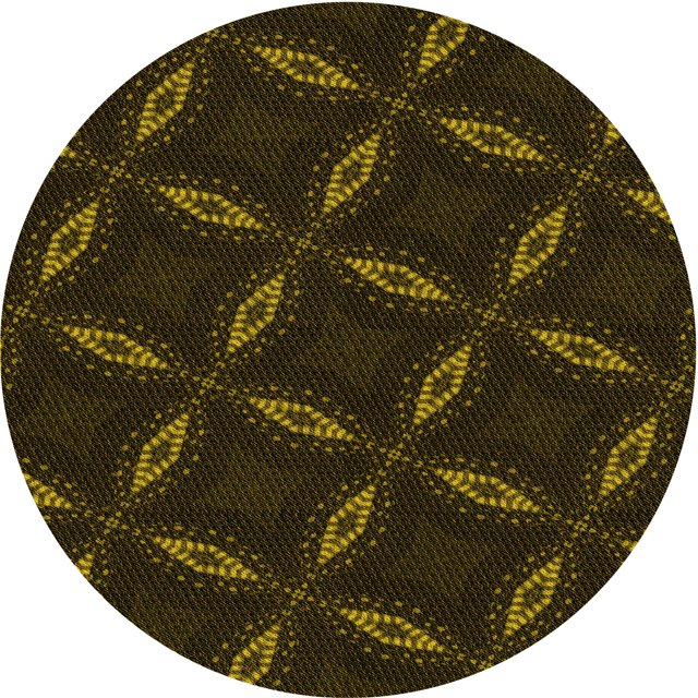 Ahgly Company Machine Washable Indoor Round Transitional Dark Bronze Brown Area Rugs, 5' Round