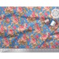 thumbnail image 2 of Soimoi polyester Crepe Fabric Check,Leaves & Rose Floral Print Fabric by Yard 52 Inch Wide, 2 of 3