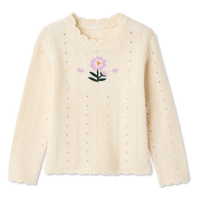 George Toddler Girls' Embroidered Sweater