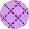 thumbnail image 1 of Ahgly Tapis Rond Lavable en Machine Intérieur Transitionnel Violet Violet, 6 Pieds Rond, 1 of 7