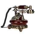 thumbnail image 4 of Téléphone Filaire Rétro, Simple à Utiliser Téléphone Rétro Antique Clair pour Décoration de Café Bar, 4 of 8