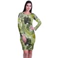 thumbnail image 2 of Moomaya Womens Full Sleeve Printed Midi Length Printed Bodycon Dress, 2 of 6