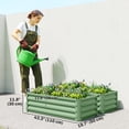 thumbnail image 3 of Outsunny Raised Garden Beds Set of 2, Galvanized Planter Box, Light Green, 3 of 10