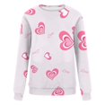 thumbnail image 5 of Meichang Chandail en Molleton Surdimensionné pour Femmes Chandail en Molleton de la Saint-Valentin Graphique Amour Manches Longues Chandail Décontracté Coupe Ample Col Rond Chandails en Molleton de Vacances, 5 of 5