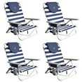 thumbnail image 1 of Ostrich On-Your-Back Sand Beach 6" Off-The-Ground Chair, Stripe (4 Pack), 1 of 10