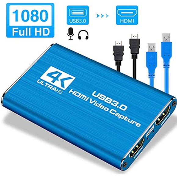 EGNMCR HDMI Video Capture Card 4K Screen Record USB3.0 1080P 60FPS Game Capture Device Capture Card