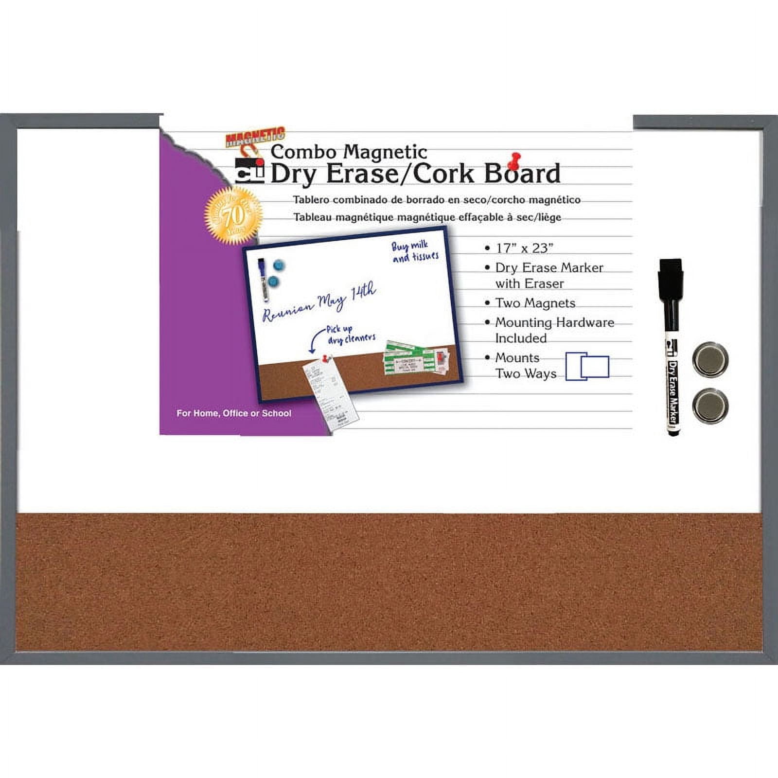 CHARLES LEONARD MAGNETIC DRY ERASE W/ CORK BOARD