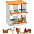 thumbnail image 2 of BeesClover Chicken Nesting Box Large Vented Hole, Metal Egg Laying Boxes with 3/4 Compartments Chicken Egg Box for Egg Collection, 2 of 6