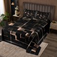 thumbnail image 1 of YST Black Geometric Bedspread Set, Stereoscopic Square Coverlet, King Size, Glowing Neon Geometry, 1 of 3
