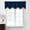 Blue, variant on Fringed Window Curtain Panel with Tassel Detail | Short Rod Pocket Drape for Home Decor | Decorative Window Treatment for Bedroom, Living Room, Kitchen