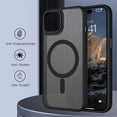 thumbnail image 4 of DOMAVER Magnetic iPhone 14 Plus Case / iPhone 15 Plus Case (6.7") - Slim Fit Matte Translucent Cover | MagSafe Compatible | Shockproof Anti-Yellowing | Black, 4 of 8