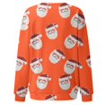 thumbnail image 5 of Bmisegm Women T-Shirt à Manches Longues Col Rond pour Femmes, Usage Quotidien à la Maison Ou en Extérieur, Haut Imprimé, Blouse Décontractée, Chandails en Molleton pour Orange TG, 5 of 5