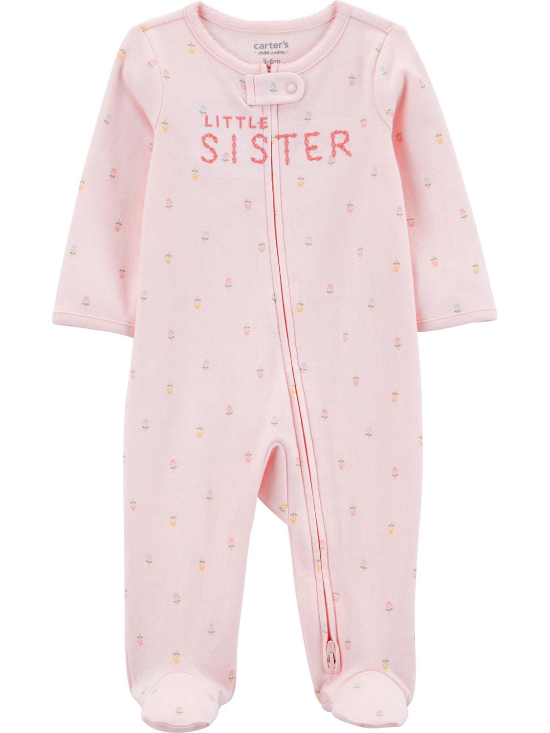 Carter's Child of Mine Baby Girls' 2-Way Zip Cotton Sleeper