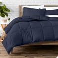 thumbnail image 1 of Bare Home Goose Down Alternative Comforter Set - 3 Piece Set - Oversized King, Midnight Blue, 1 of 7