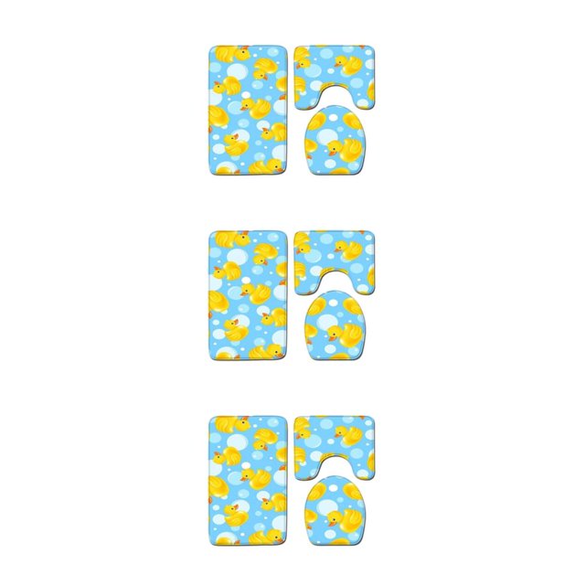 maskred Bathroom Floors Dry And Slip-free With Absorbent Mat Set Cute Bathroom Rugs Sets type1 45*75cm 3Set