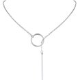thumbnail image 1 of ORUYROP Collier Chic en Y pour Femmes, Collier Ras du Cou en Acier Inoxydable/plaqué Or/noir, Boîte Cadeau, 1 of 7